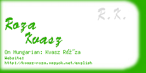 roza kvasz business card